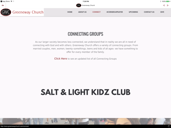 Greeneway Church iPad screenshot 4 - Lifestyle app
