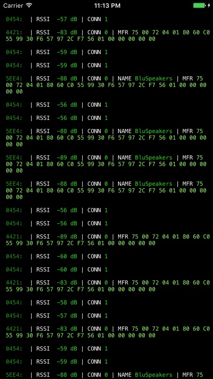 Bluetooth Scanner Raw