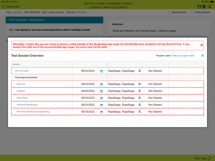 BDI-3 Mobile Data Solution