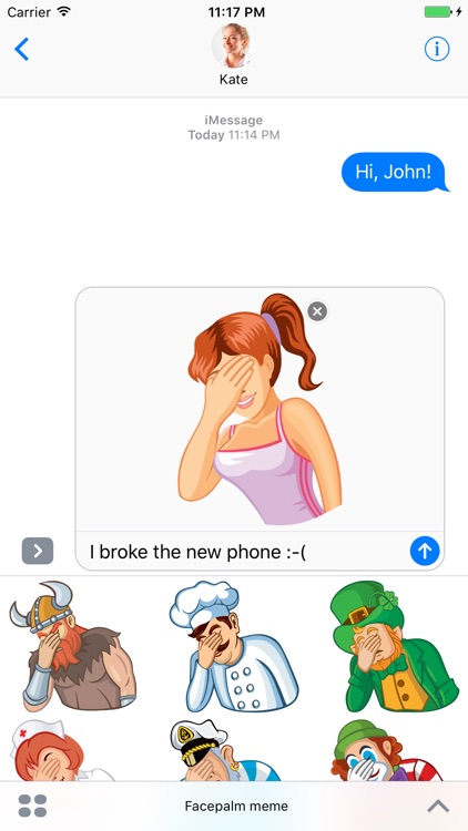 Facepalm Stickers for iMessage