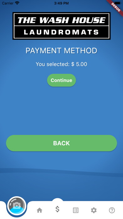 The Wash House App Screenshot