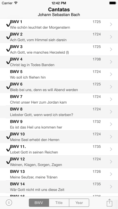 Screenshot #1 pour Bach Cantatas