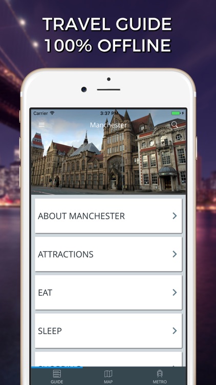 Manchester Travel Guide with Offline Street Map