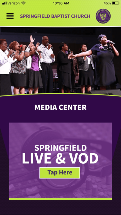 Springfield Baptist Church Screenshot
