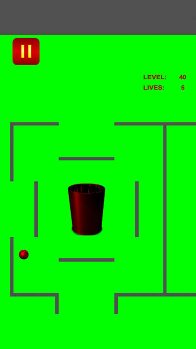 Crazy Red Ball and Walls Screenshot