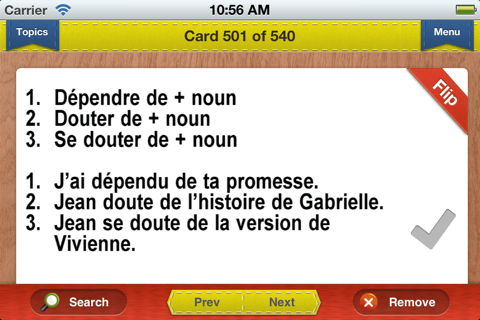 GCSE French Prep Flashcards Exambusters screenshot 2