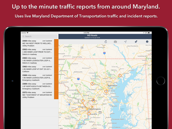 Screenshot #4 pour Maryland Roads Traffic