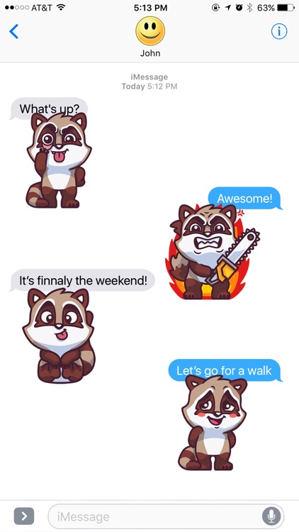 Brown Raccoon Stickers