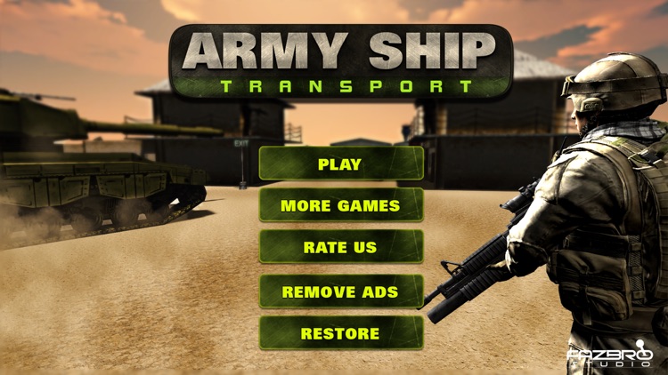 Army Tank Ship Transporter 3D