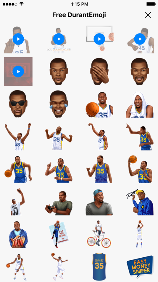 #1. DurantEmoji by Kevin Durant (iOS) 由: TikGames, LLC