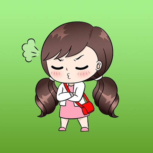 Mina Litle Cute Girl English Sticker icon