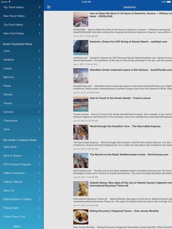Greek News in English & Greece Radio Free iPad screenshot 4 - News app