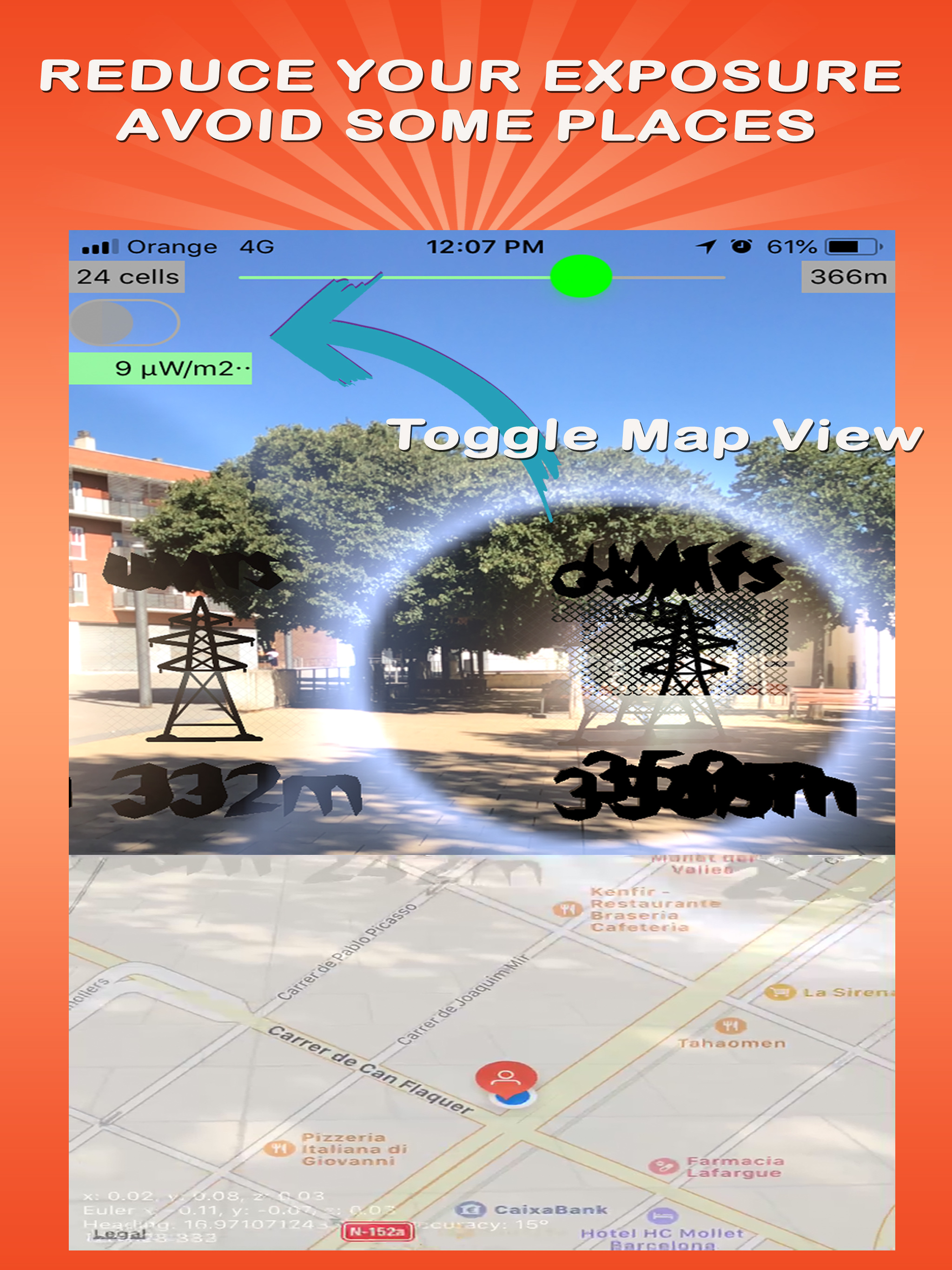 Cell Tower EMF Locator LTE Map