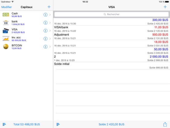 Screenshot #4 pour Mes finances: Gestionnaire financier pers. HD Free