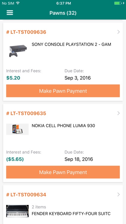 Customer Payment App, MobilePawn