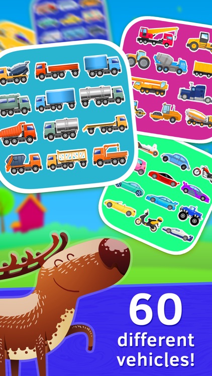 Truck Puzzles for Toddlers. Baby Wooden Blocks