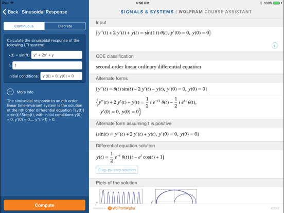 Screenshot #6 pour Wolfram Signals & Systems Course Assistant