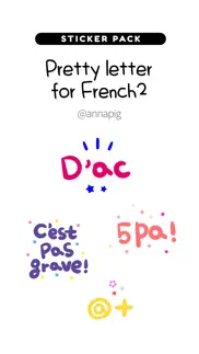 pretty letter for french2 iphone screenshot 1