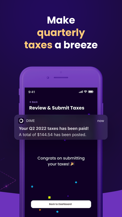 Dime: Smart Tax & Money App Screenshot