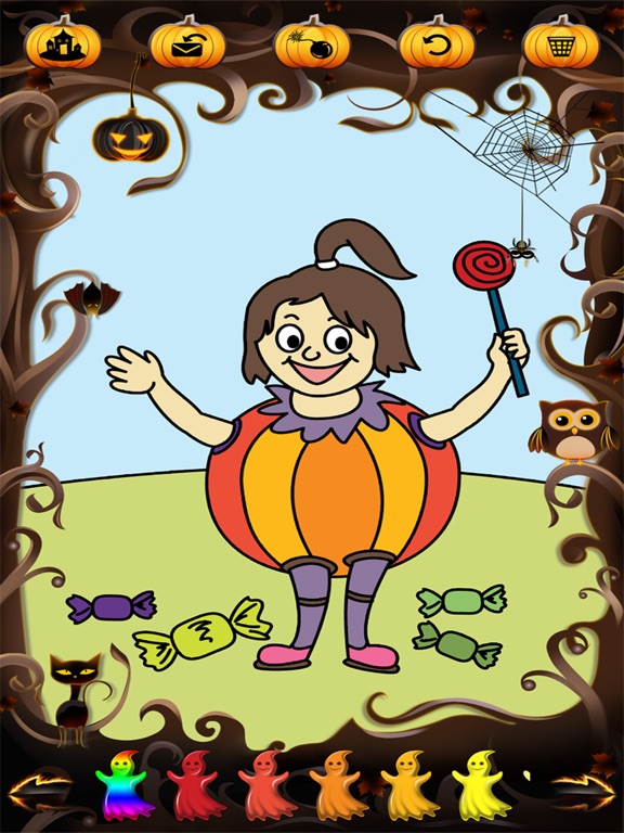 Kidoko Halloween Paint iPad screenshot 3 - Education app