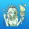 Cosplay The Statue Of Liberty Sticker