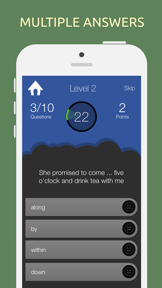 English Prepositions Quiz Test screenshot