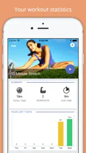 10 Min Stretch Workout Challenge Free Pain Relief screenshot #1 for iPhone