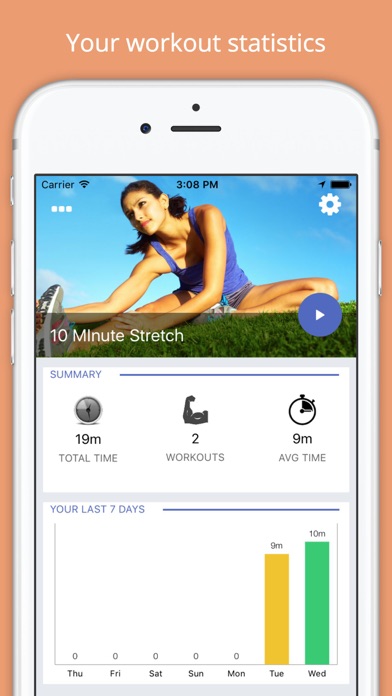 Screenshot #1 pour 10 Min Stretch Workout Challenge Free Pain Relief