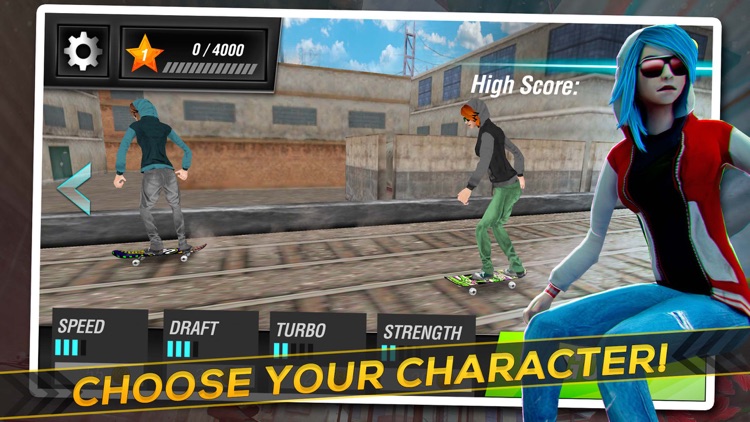 Skate Heroes . Extreme Skaters Race