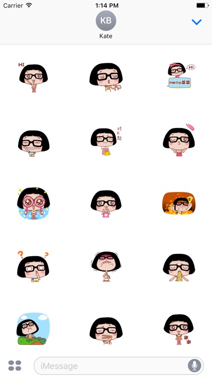 Animated Funny Mushroom Girl Stickers For iMessage