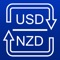 A handy app to convert between US Dollars (USD) and New Zealand Dollars (NZD)