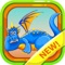Help your Dragon by jump on the platforms above dinosaur avoid without to attack