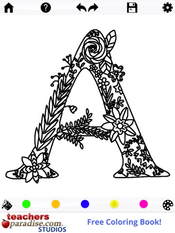 Adult Coloring Books: Alphabetのおすすめ画像2