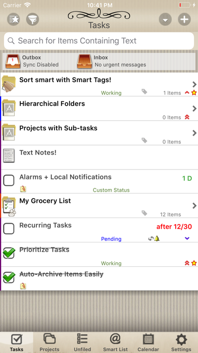 Alloy Tasks and To Do Screenshot