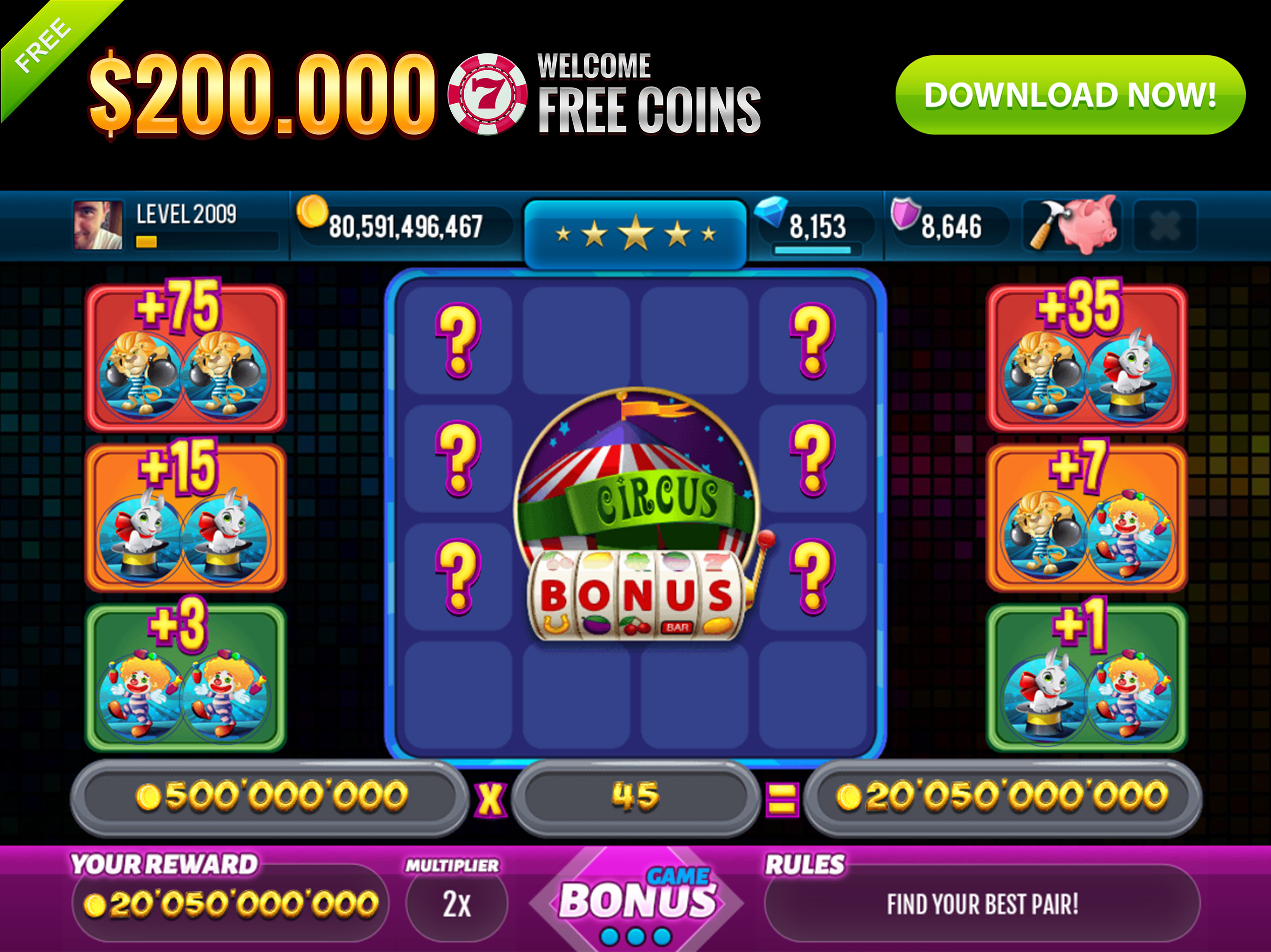 Miracle Circus Slots screenshot 9