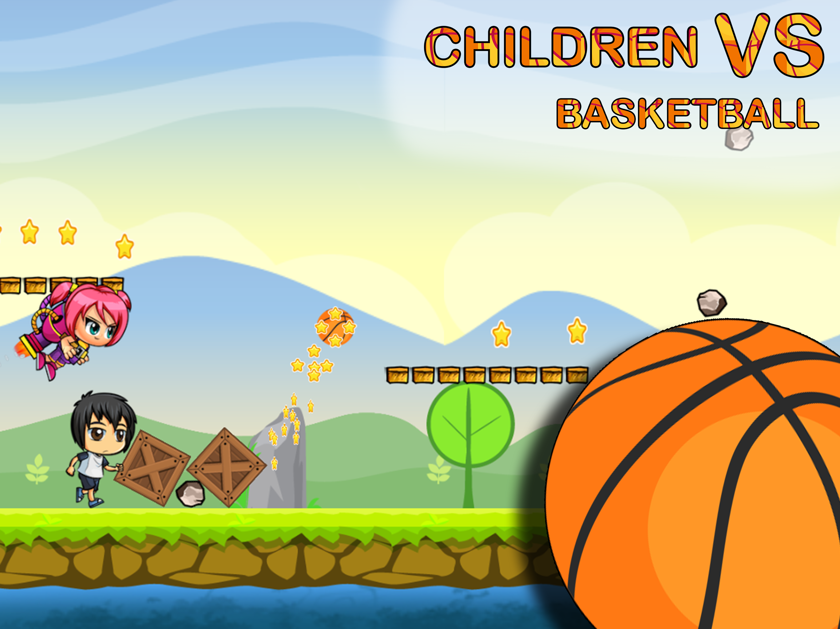 Children VS Basketball - Dribble & bouncy Ball