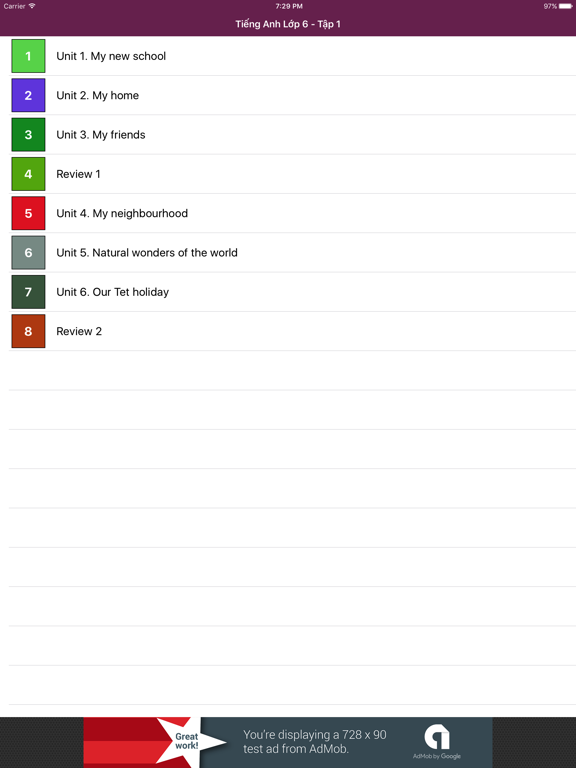 Screenshot #4 pour Tiếng Anh Lớp 6