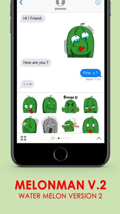 Melonman V.2 Emoji Stickers for iMessage