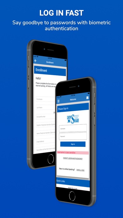 Lion's Share FCU Mobile App Screenshot