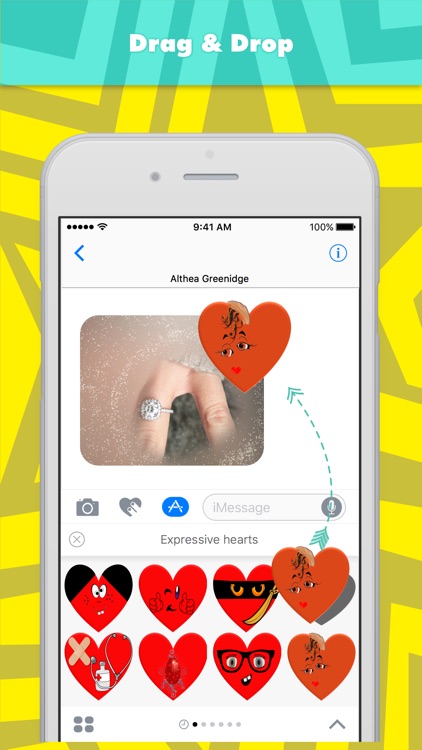 Expressive hearts stickers by Alade Expressions