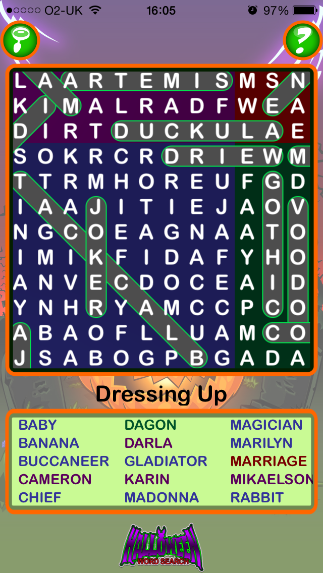 Epic Halloween Word Search - giant wordsearch