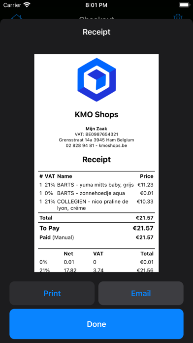 KMO Kassa Screenshot