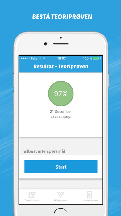 Lappen Klasse B - Teoritentamen Screenshot