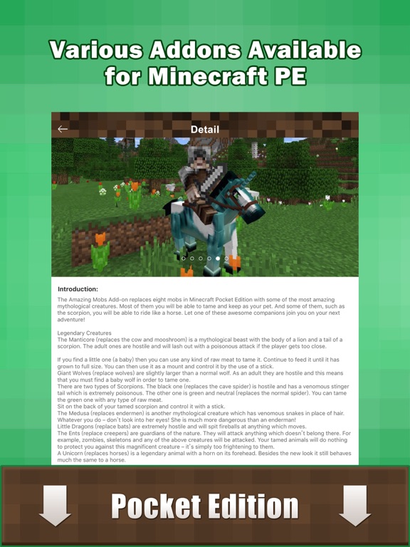 Add Ons - free mcpe maps & addons for Minecraft PE iPad screenshot 2 - Entertainment app