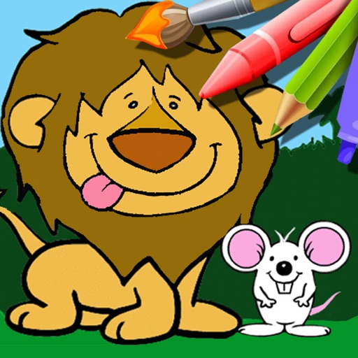 Lion And Mouse Coloring Book Game Edition by Thana Chumnarnchanan