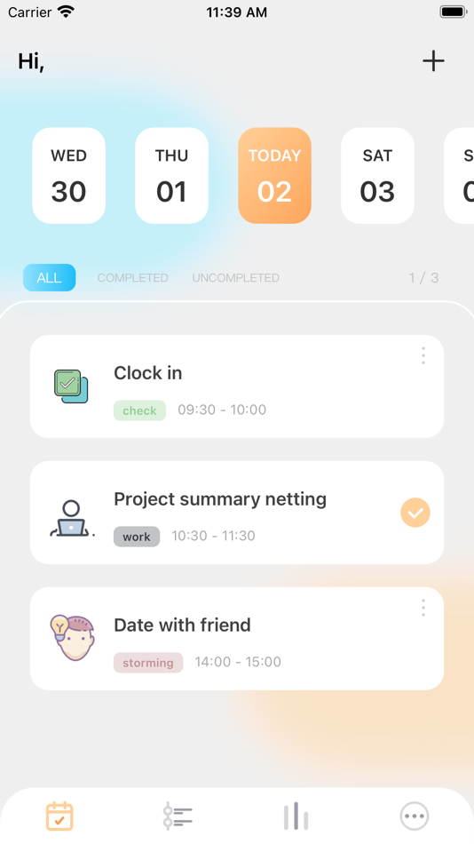 #1. Schedule-work plan, daily task (iOS) 由: 依雯 黄