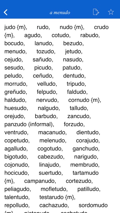 Spanish Rhyme Dictionary