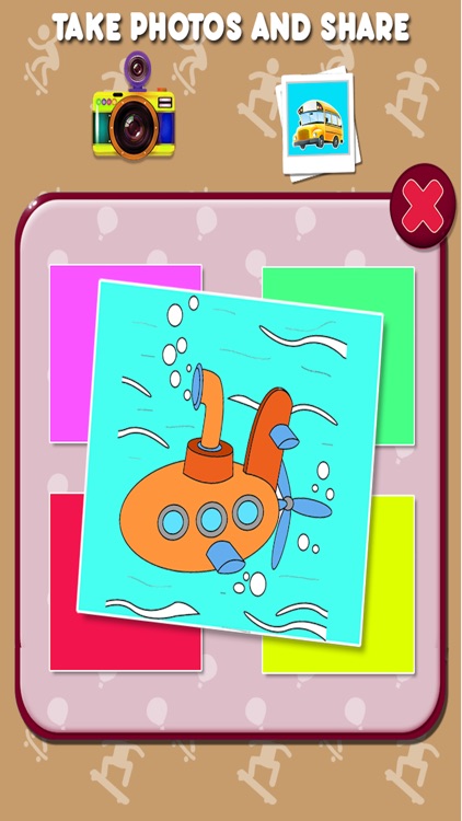 Transporting Kids Coloring Book Pro screenshot-4