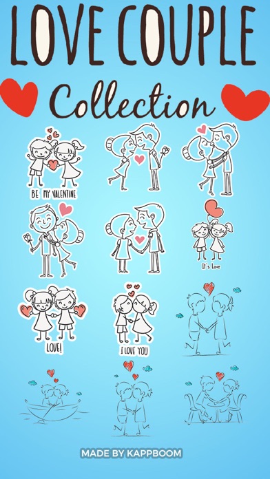 Hand-Drawn Couple Stickersのおすすめ画像1