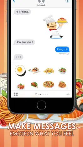 Game screenshot Art Emoji Food & Drink Stickers iMessage ChatStick apk